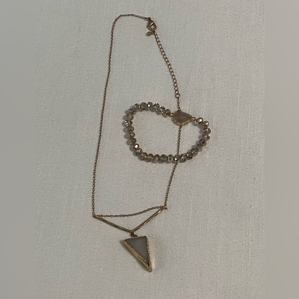 Womens necklace bracelet combo